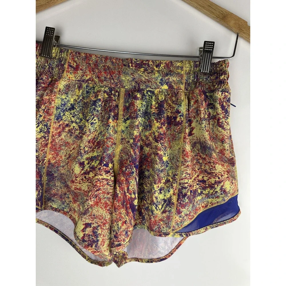 🦄 Lululemon SeaWheeze Hotty Hot Short 4" Woodland Sprint Women's Size 8 Tall - Picture 5 of 12
